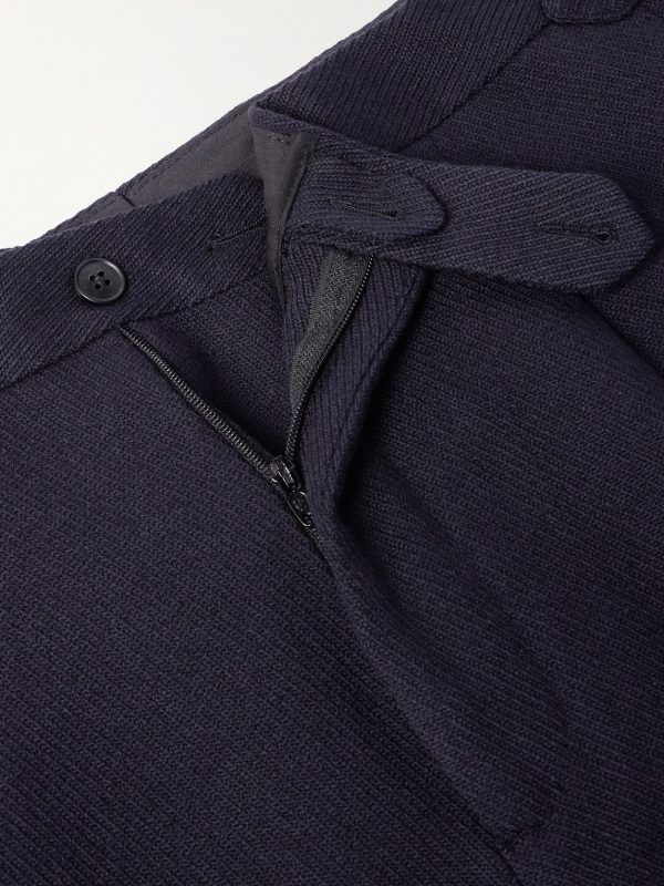 Straight-Leg Pleated Wool Suit Trousers - E1 Straight-Leg Pleated Wool Suit Trousers - E1