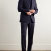 Straight-Leg Pleated Wool Suit Trousers - OU Straight-Leg Pleated Wool Suit Trousers - OU