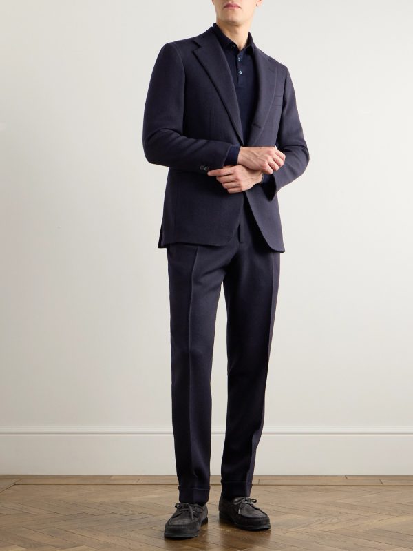 Straight-Leg Pleated Wool Suit Trousers - OU Straight-Leg Pleated Wool Suit Trousers - OU