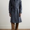 Belted Waxed Cotton-Canvas Trench Coat - OU
