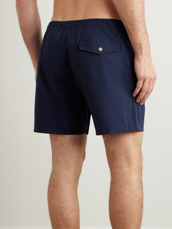 Prepster Straight-Leg Mid-Length Recycled Swim Shorts - BK Prepster Straight-Leg Mid-Length Recycled Swim Shorts - BK