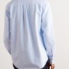 Colby 5910 Button-Down Collar Logo-Embroidered Striped Organic Cotton Shirt - BK
