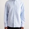 Colby 5910 Button-Down Collar Logo-Embroidered Striped Organic Cotton Shirt - FR