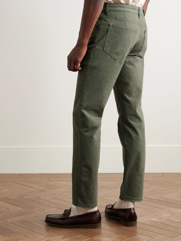 Tony 1923 Slim-Fit Garment-Dyed Organic Cotton-Blend Twill Trousers - BK Tony 1923 Slim-Fit Garment-Dyed Organic Cotton-Blend Twill Trousers - BK