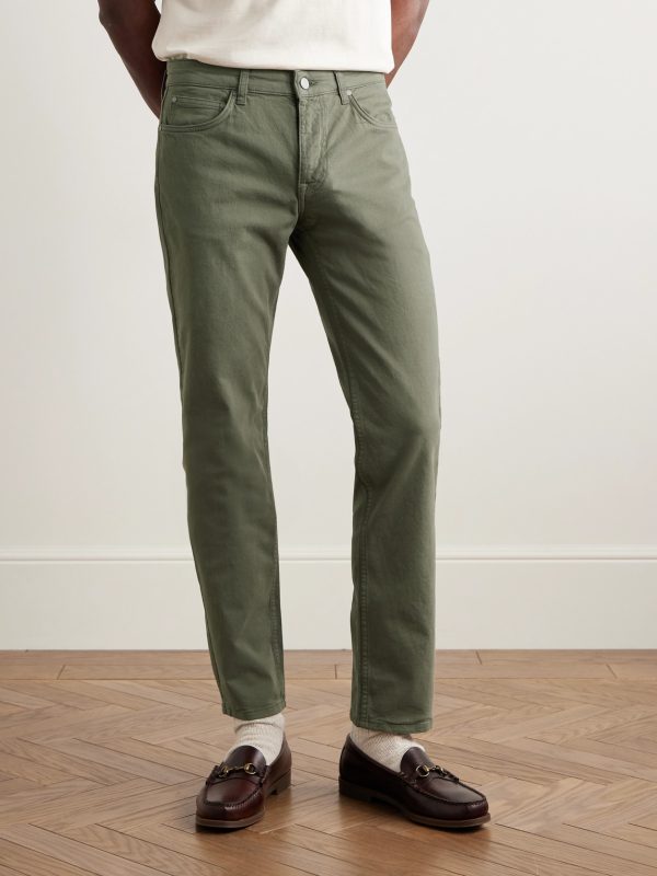 Tony 1923 Slim-Fit Garment-Dyed Organic Cotton-Blend Twill Trousers - FR Tony 1923 Slim-Fit Garment-Dyed Organic Cotton-Blend Twill Trousers - FR