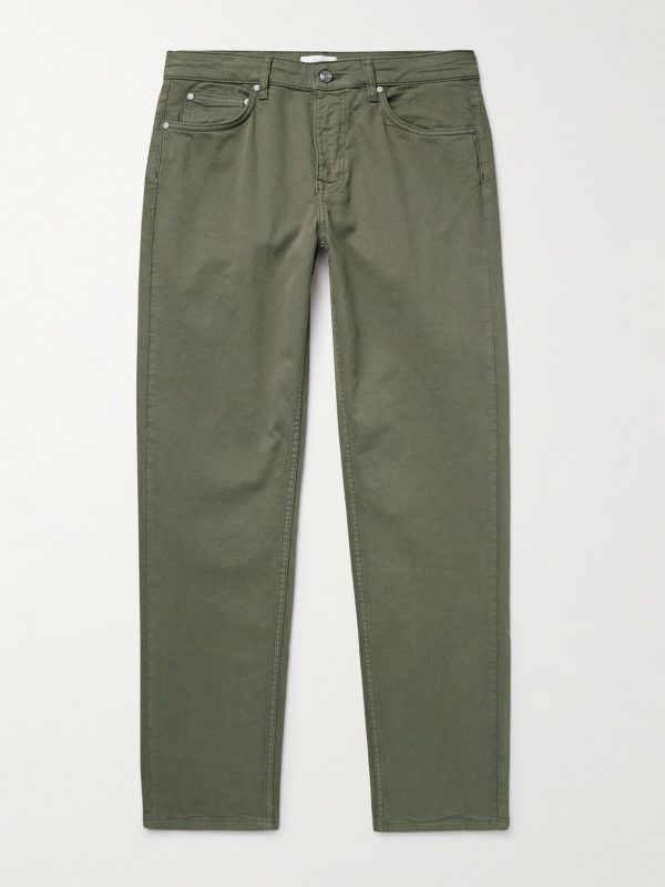 Tony 1923 Slim-Fit Garment-Dyed Organic Cotton-Blend Twill Trousers Tony 1923 Slim-Fit Garment-Dyed Organic Cotton-Blend Twill Trousers