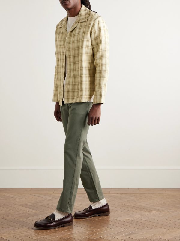 Tony 1923 Slim-Fit Garment-Dyed Organic Cotton-Blend Twill Trousers - OU Tony 1923 Slim-Fit Garment-Dyed Organic Cotton-Blend Twill Trousers - OU