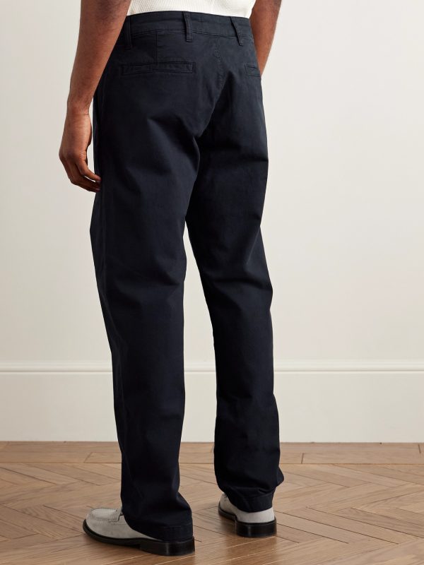 Aden 1923 Straight-Leg Organic Cotton-Blend Twill Chinos - BK Aden 1923 Straight-Leg Organic Cotton-Blend Twill Chinos - BK