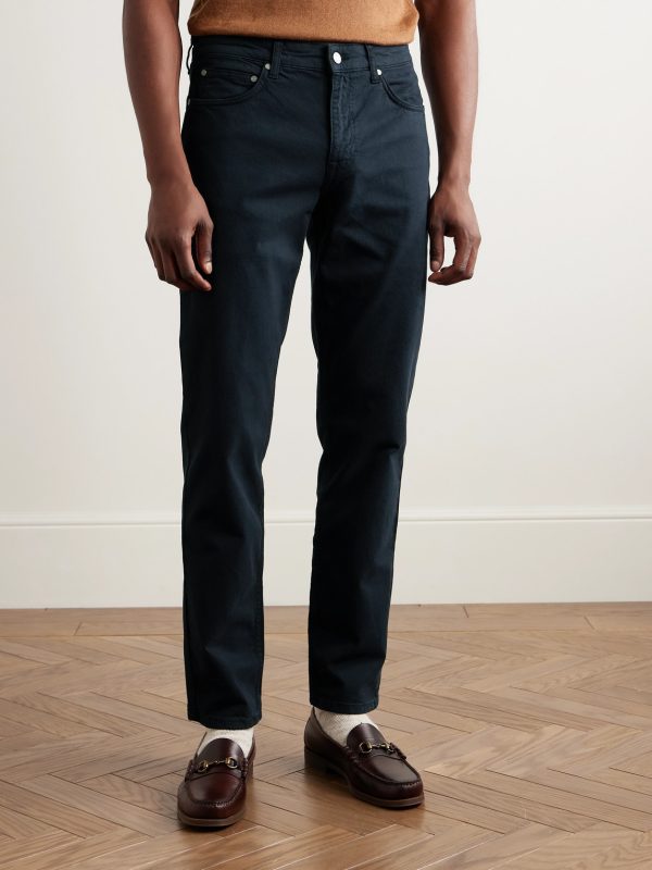 Tony 1923 Slim-Fit Garment-Dyed Organic Cotton-Blend Twill Trousers - FR Tony 1923 Slim-Fit Garment-Dyed Organic Cotton-Blend Twill Trousers - FR