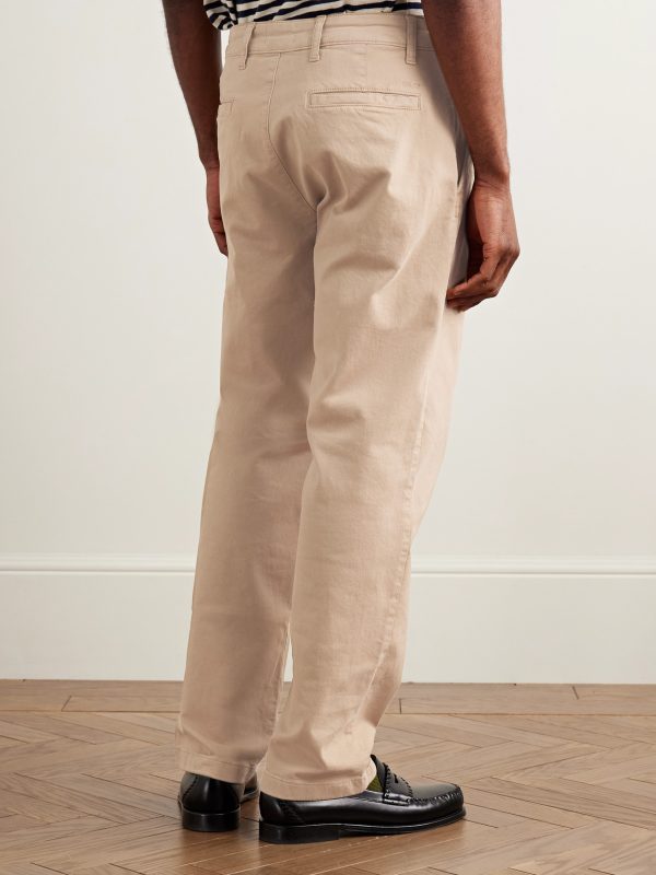 Aden 1923 Straight-Leg Organic Cotton-Blend Twill Chinos - BK