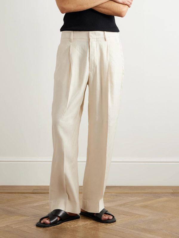 Kay 1808 Straight-Leg LENZING™ ECOVERO™ and Linen-Blend Trousers - FR Kay 1808 Straight-Leg LENZING™ ECOVERO™ and Linen-Blend Trousers - FR