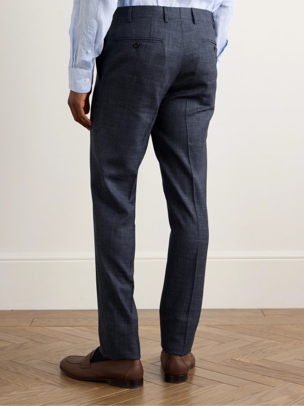 Slim-Fit Wool, Silk and Linen-Blend Suit Trousers - BK Slim-Fit Wool, Silk and Linen-Blend Suit Trousers - BK