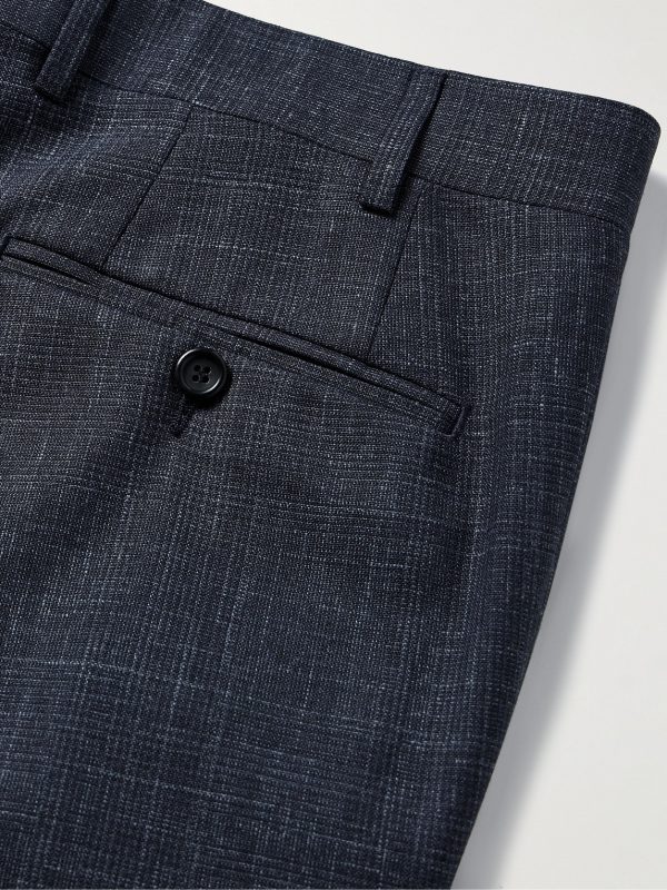 Slim-Fit Wool, Silk and Linen-Blend Suit Trousers - CU Slim-Fit Wool, Silk and Linen-Blend Suit Trousers - CU