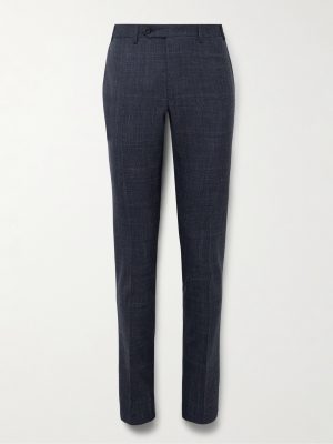 Slim-Fit Wool, Silk and Linen-Blend Suit Trousers Slim-Fit Wool, Silk and Linen-Blend Suit Trousers