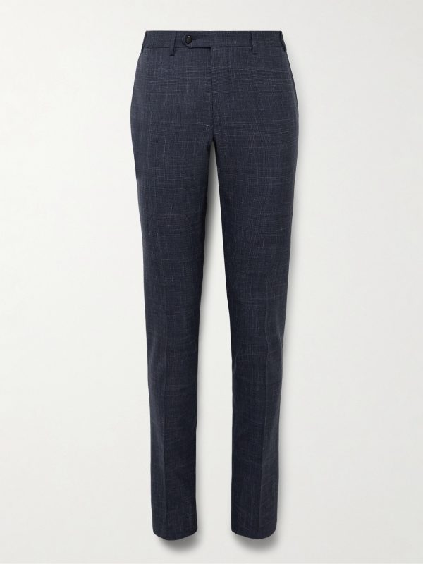 Slim-Fit Wool, Silk and Linen-Blend Suit Trousers Slim-Fit Wool, Silk and Linen-Blend Suit Trousers