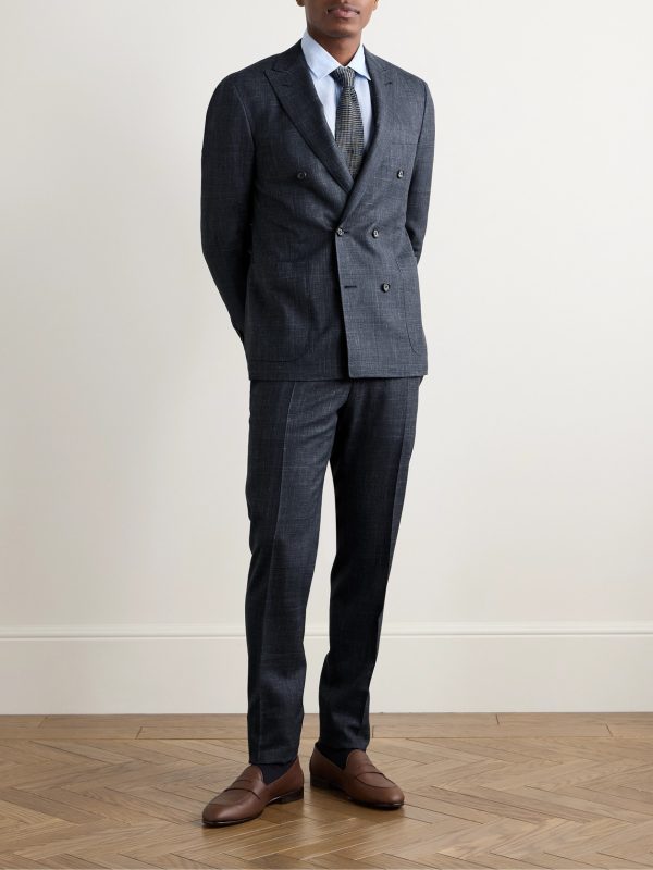Slim-Fit Wool, Silk and Linen-Blend Suit Trousers - OU Slim-Fit Wool, Silk and Linen-Blend Suit Trousers - OU