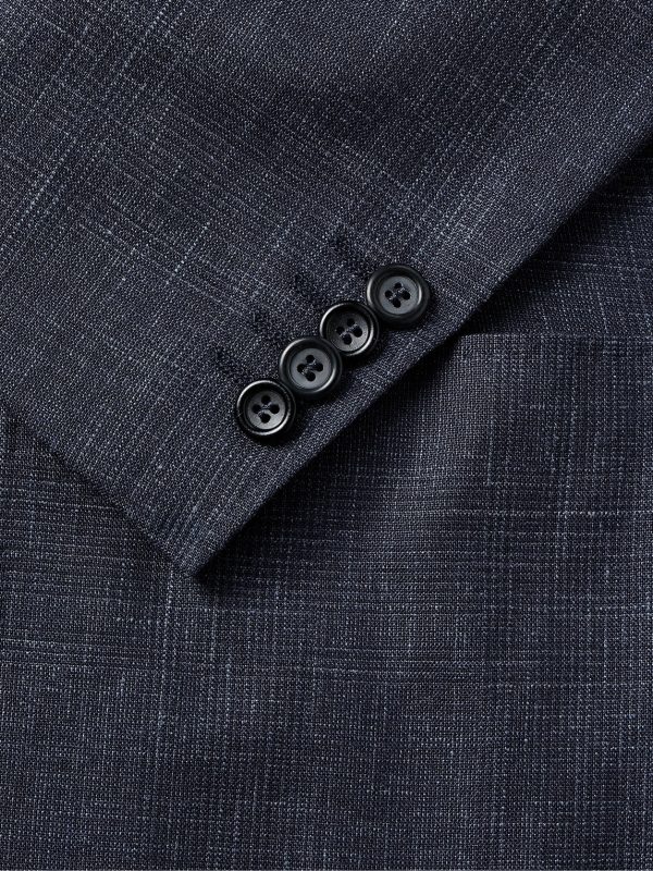 Slim-Fit Double-Breasted Wool and Silk-Blend Suit Jacket - CU Slim-Fit Double-Breasted Wool and Silk-Blend Suit Jacket - CU