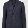 Slim-Fit Double-Breasted Wool and Silk-Blend Suit Jacket Slim-Fit Double-Breasted Wool and Silk-Blend Suit Jacket