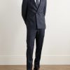 Slim-Fit Double-Breasted Wool and Silk-Blend Suit Jacket - OU Slim-Fit Double-Breasted Wool and Silk-Blend Suit Jacket - OU
