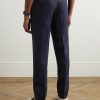 Slim-Fit Straight-Leg Pleated Garment-Dyed Linen Trousers - BK Slim-Fit Straight-Leg Pleated Garment-Dyed Linen Trousers - BK