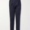 Slim-Fit Straight-Leg Pleated Garment-Dyed Linen Trousers Slim-Fit Straight-Leg Pleated Garment-Dyed Linen Trousers