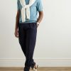 Slim-Fit Straight-Leg Pleated Garment-Dyed Linen Trousers - OU Slim-Fit Straight-Leg Pleated Garment-Dyed Linen Trousers - OU