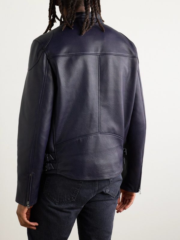 Slim-Fit Full-Grain Leather Jacket - BK Slim-Fit Full-Grain Leather Jacket - BK