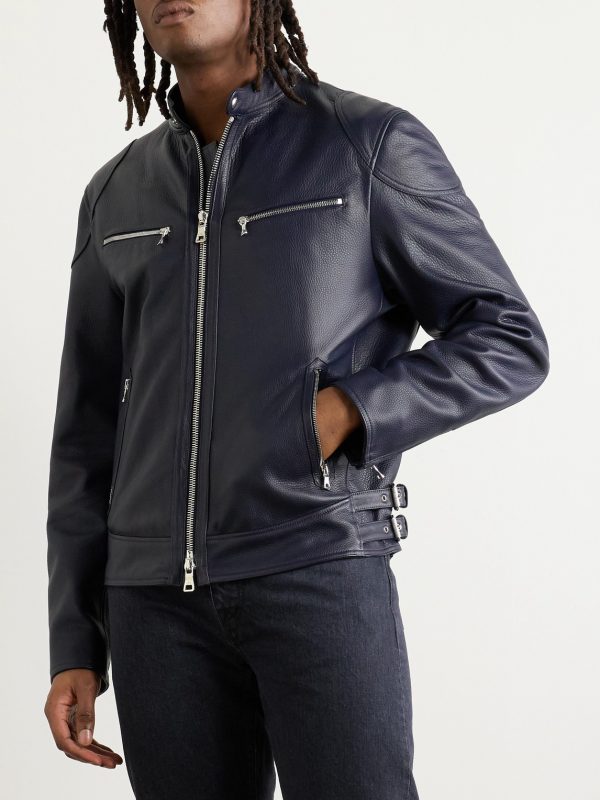 Slim-Fit Full-Grain Leather Jacket - FR Slim-Fit Full-Grain Leather Jacket - FR