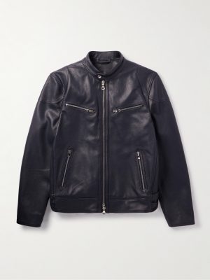 Slim-Fit Full-Grain Leather Jacket