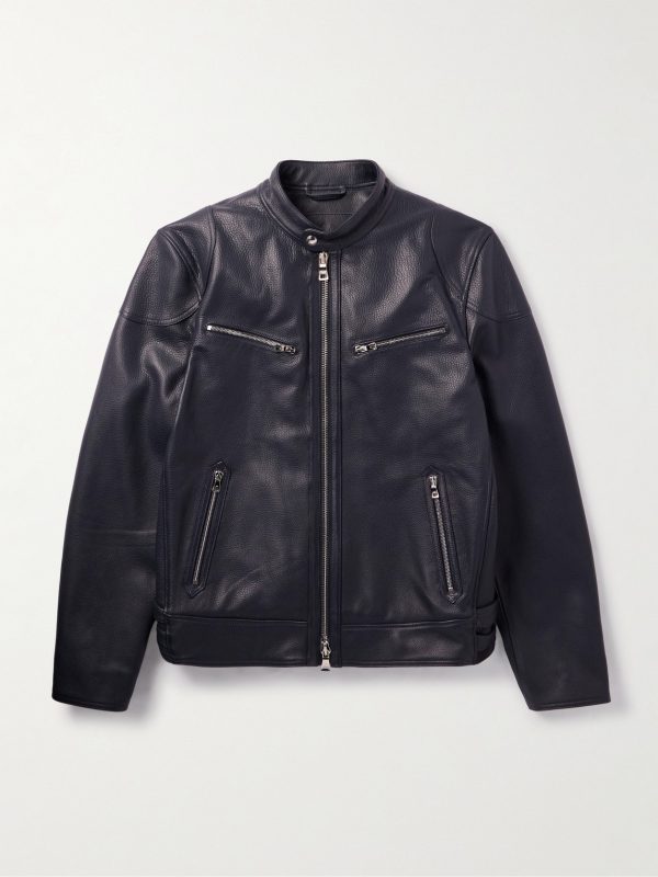 Slim-Fit Full-Grain Leather Jacket Slim-Fit Full-Grain Leather Jacket