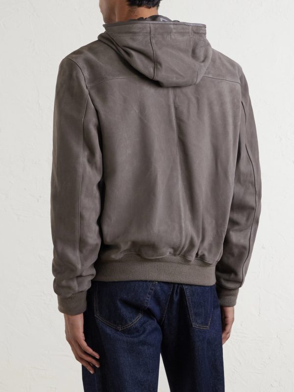 Suede Hoodie - BK Suede Hoodie - BK