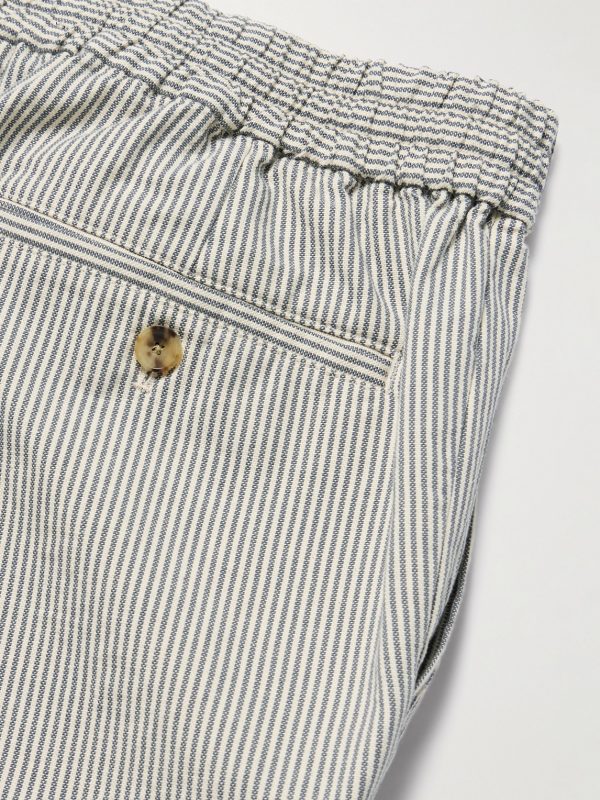 Edwin Straight-Leg Pinstriped Organic Cotton Trousers - CU Edwin Straight-Leg Pinstriped Organic Cotton Trousers - CU