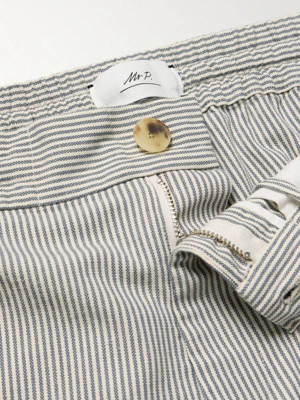 Edwin Straight-Leg Pinstriped Organic Cotton Trousers - E1 Edwin Straight-Leg Pinstriped Organic Cotton Trousers - E1