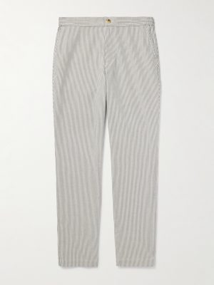 Edwin Straight-Leg Pinstriped Organic Cotton Trousers Edwin Straight-Leg Pinstriped Organic Cotton Trousers