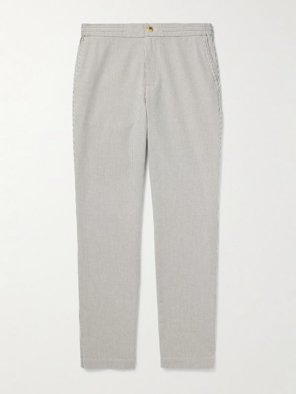 Edwin Straight-Leg Pinstriped Organic Cotton Trousers Edwin Straight-Leg Pinstriped Organic Cotton Trousers