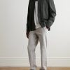 Edwin Straight-Leg Pinstriped Organic Cotton Trousers - OU Edwin Straight-Leg Pinstriped Organic Cotton Trousers - OU