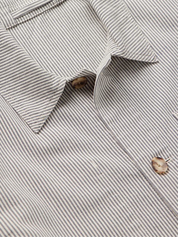 Striped Organic Cotton Chore Jacket - CU Striped Organic Cotton Chore Jacket - CU
