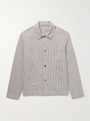 Striped Organic Cotton Chore Jacket
