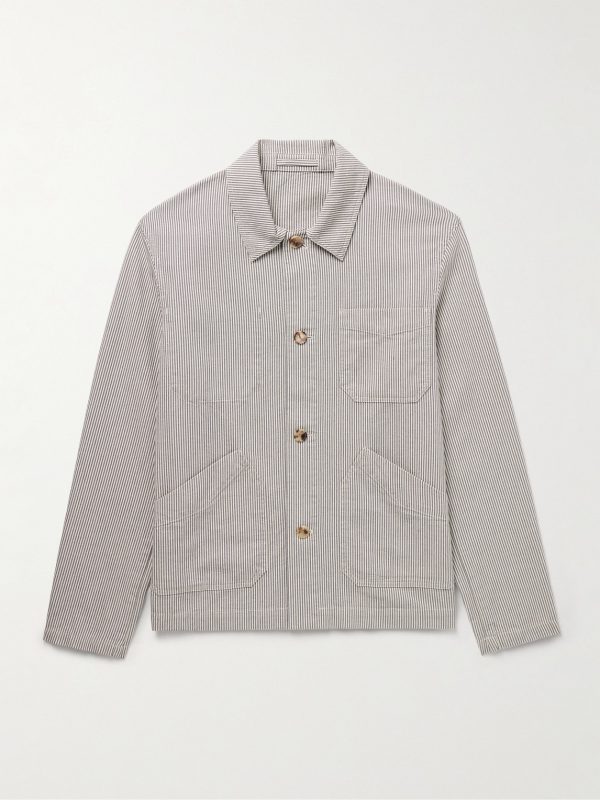 Striped Organic Cotton Chore Jacket Striped Organic Cotton Chore Jacket