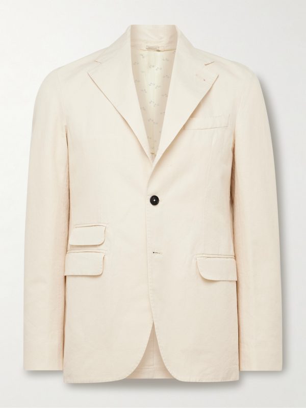 Catch2 Cotton and Linen-Blend Twill Suit Jacket