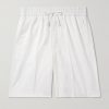 Straight-Leg Herringbone Striped Silk-Seersucker Shorts Straight-Leg Herringbone Striped Silk-Seersucker Shorts
