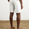 Pienza Slim-Fit Straight-Leg Pleated Linen and Cotton-Blend Twill Shorts - BK Pienza Slim-Fit Straight-Leg Pleated Linen and Cotton-Blend Twill Shorts - BK