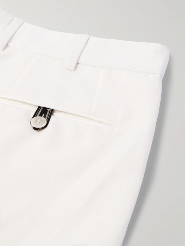Pienza Slim-Fit Straight-Leg Pleated Linen and Cotton-Blend Twill Shorts - CU Pienza Slim-Fit Straight-Leg Pleated Linen and Cotton-Blend Twill Shorts - CU