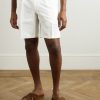 Pienza Slim-Fit Straight-Leg Pleated Linen and Cotton-Blend Twill Shorts - FR Pienza Slim-Fit Straight-Leg Pleated Linen and Cotton-Blend Twill Shorts - FR