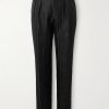 Tapered Faille Tuxedo Trousers