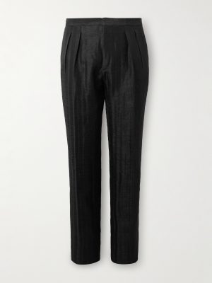 Tapered Faille Tuxedo Trousers
