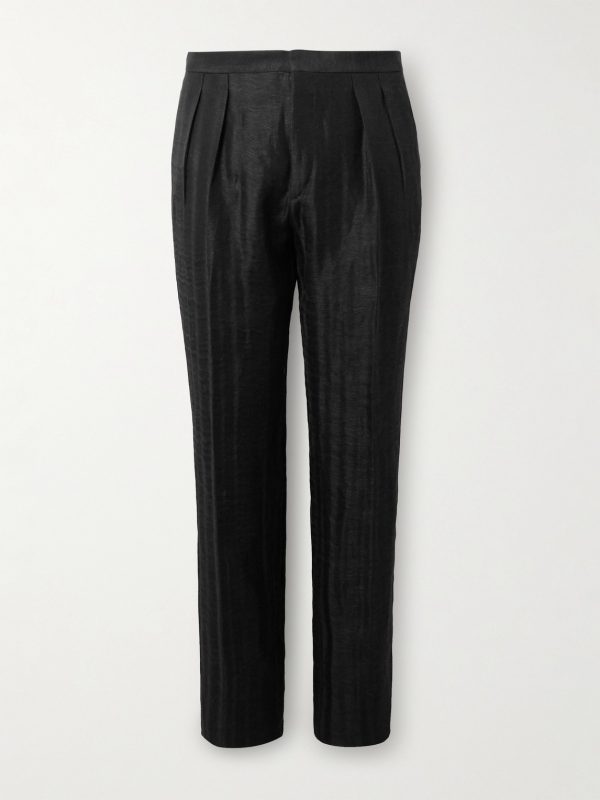Tapered Faille Tuxedo Trousers