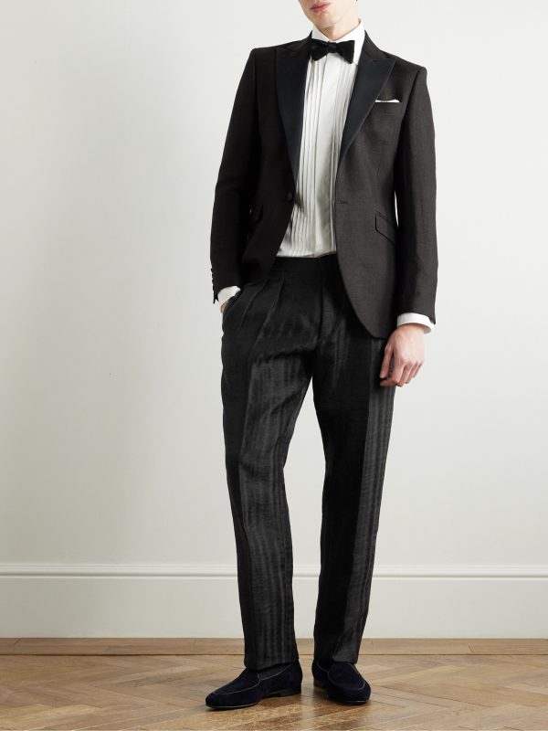 Tapered Faille Tuxedo Trousers - OU