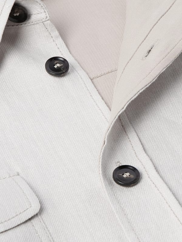 Linen-Blend Twill Overshirt - CU Linen-Blend Twill Overshirt - CU