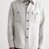 Linen-Blend Twill Overshirt - FR Linen-Blend Twill Overshirt - FR